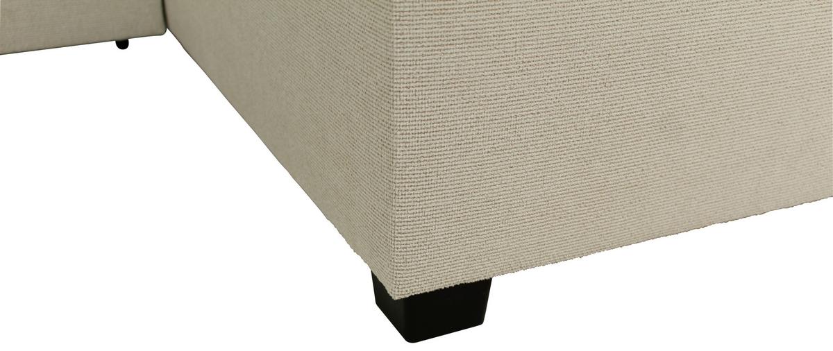 Ecksofa Oslo Creme B: 260 cm - Creme, ROMANTIK / LANDHAUS, Textil (260/85/155cm) - James Wood