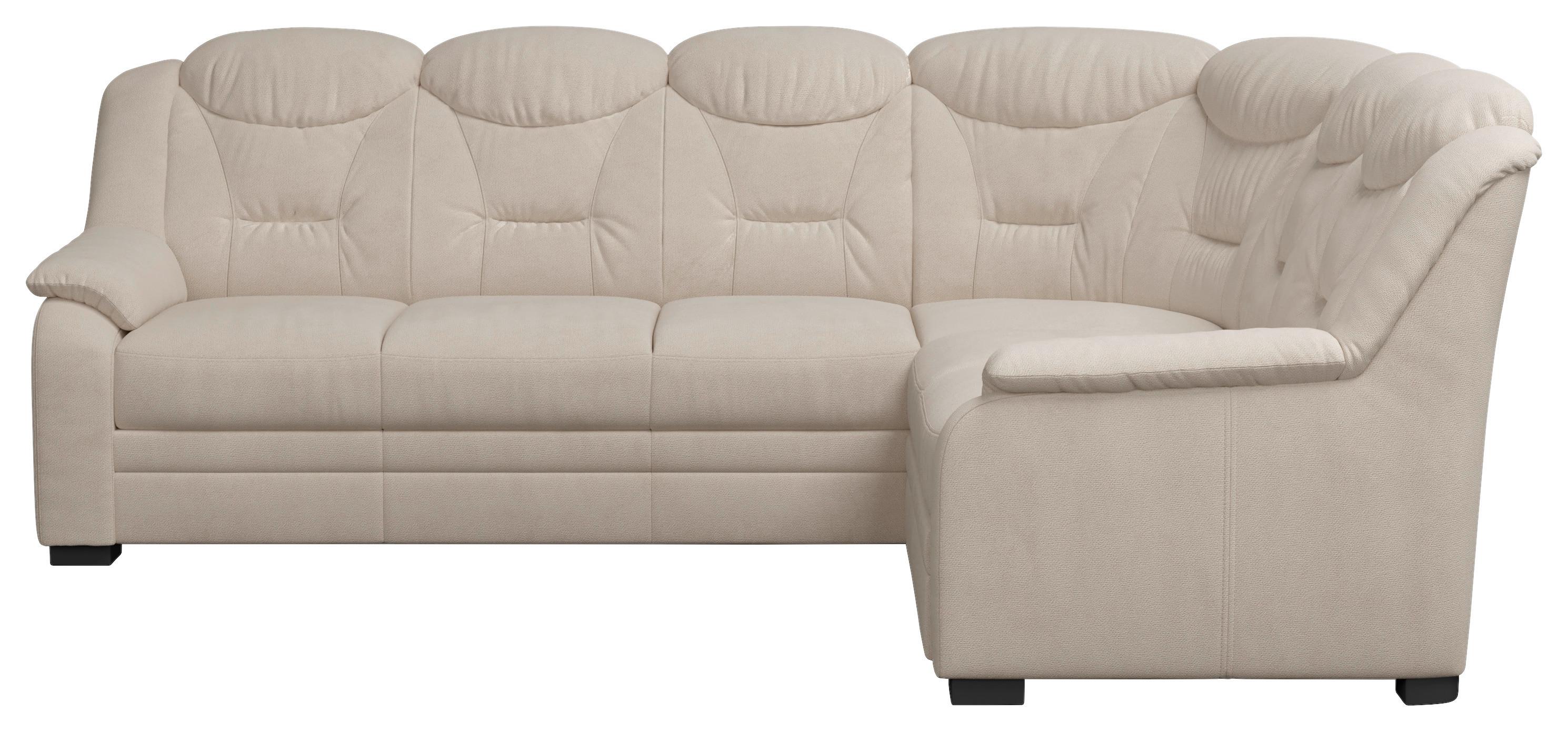 Rohová sedačka MARCUS, pravá, béžová žinylka - černá/béžová, Basics, textil/plast (263/211cm) - MID.YOU