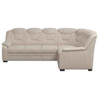 Rohová sedačka MARCUS, pravá, béžová ženilka - čierna/béžová, Basics, textil/plast (263/211cm) - MID.YOU