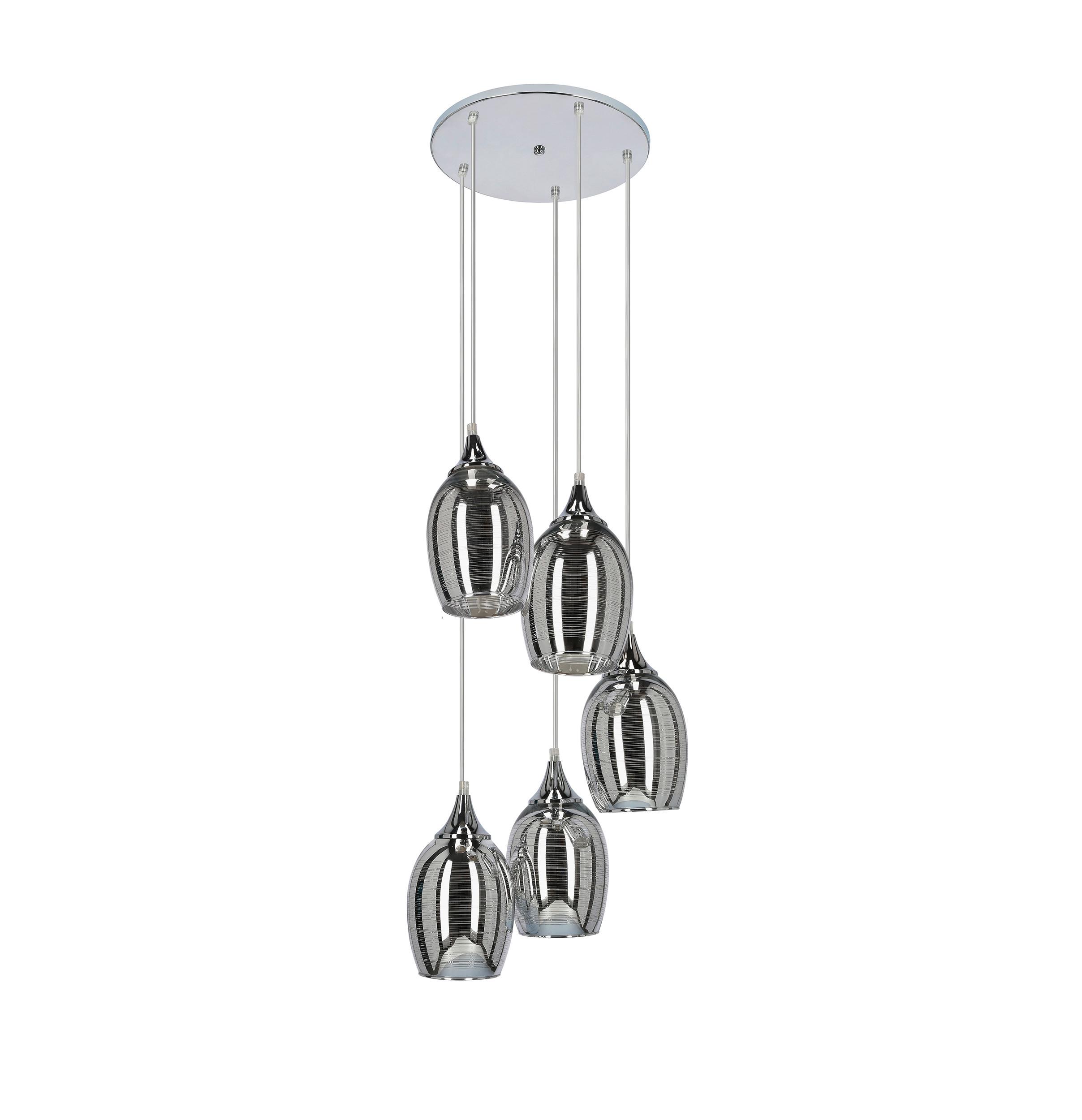 Hängeleuchte 35-60198 - Chromfarben, Design, Metall (35/35/125cm)
