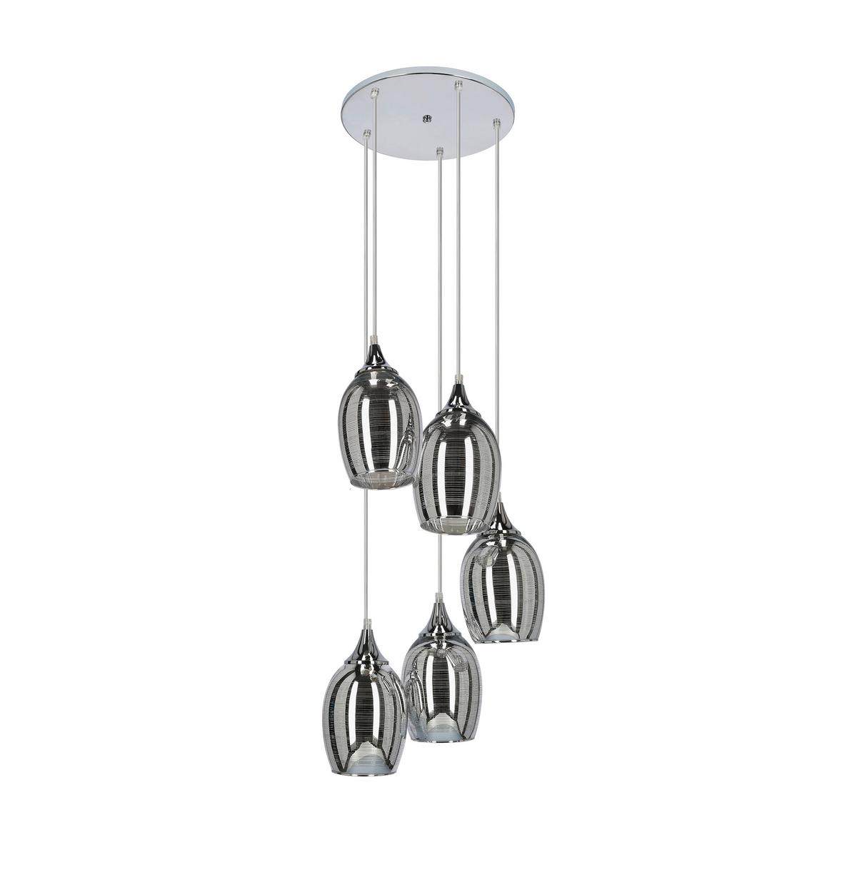 Hängeleuchte 35-60198 - Chromfarben, Design, Metall (35/35/125cm)