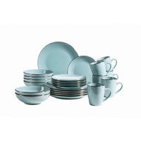 Kombiservice Metallic Rim 6 Personen Geschirr Set - Blau, Basics, Keramik (43/32,5/32cm) - Mäser