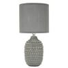 Tischleuchte Points Grau B: 15 cm - Grau, Basics, Keramik/Textil (15/30.5/15cm)