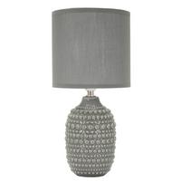 Tischleuchte Points Grau B: 15 cm - Grau, Basics, Keramik/Textil (15/30.5/15cm)