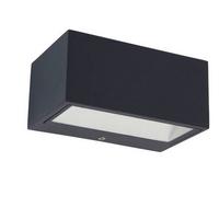 Außenwandleuchte Gemini 10,5w Glas Aluminium, Wandmontage - Klar/Anthrazit, Design, Glas/Metall (14/6,5/8,9cm)