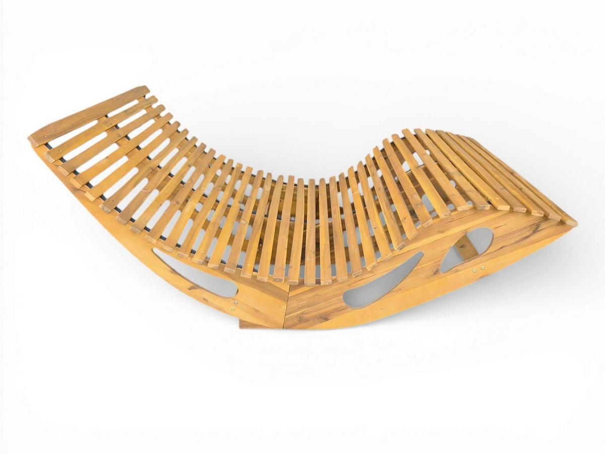 Schaukelliege für 2 Personen LxBxH: ca. 156x120x72 cm - Akaziefarben, Basics, Holz (156/120/72cm) - Prestige Home