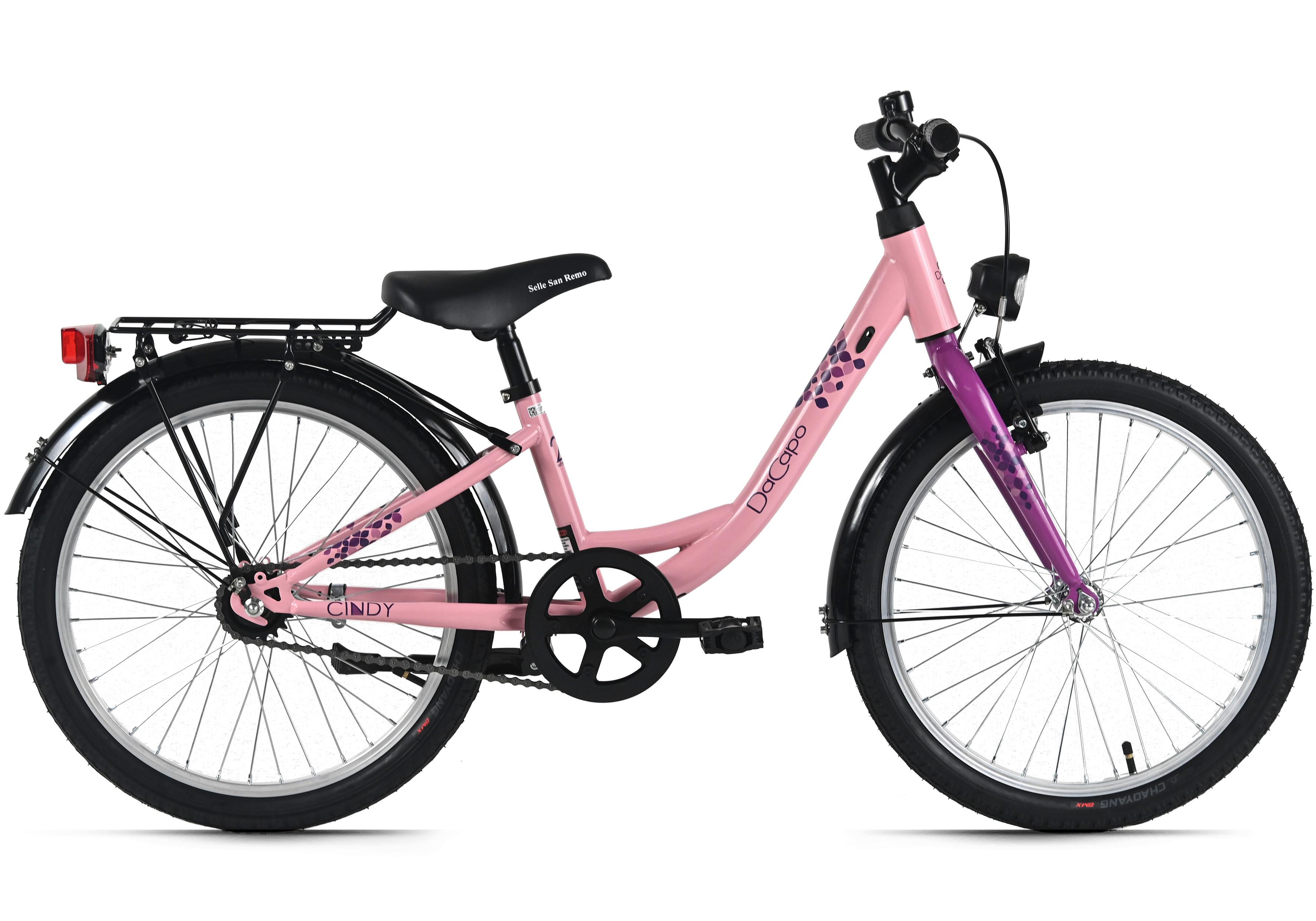 Dacapo Kinderfahrrad Cindy Rosa - Pink, Basics, Metall