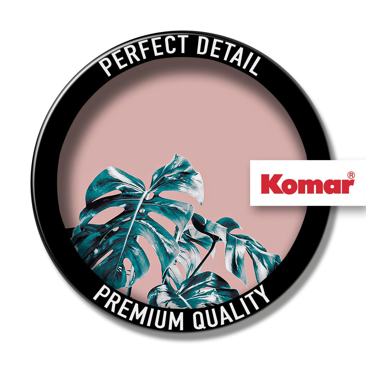 Vliestapete Monstera Rosé Panel - Rosa/Grün, Basics (100/250cm) - Komar