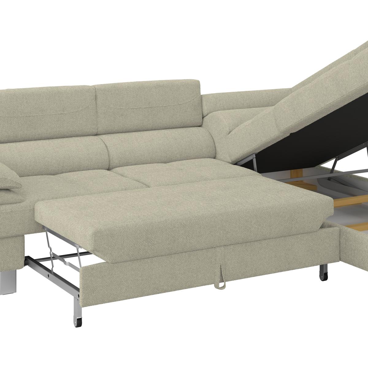 Ecksofa Savona - Sandfarben, MODERN, Textil (270/230cm) - Ondega
