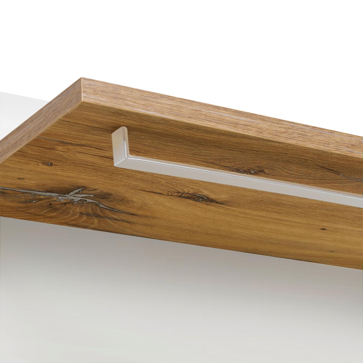 Garderoben-Set Auris Weiß/Eiche Dekor 5--Teilig. - Eichefarben/Weiß, MODERN, Holzwerkstoff (207/204,2/37,1cm) - Luca Bessoni