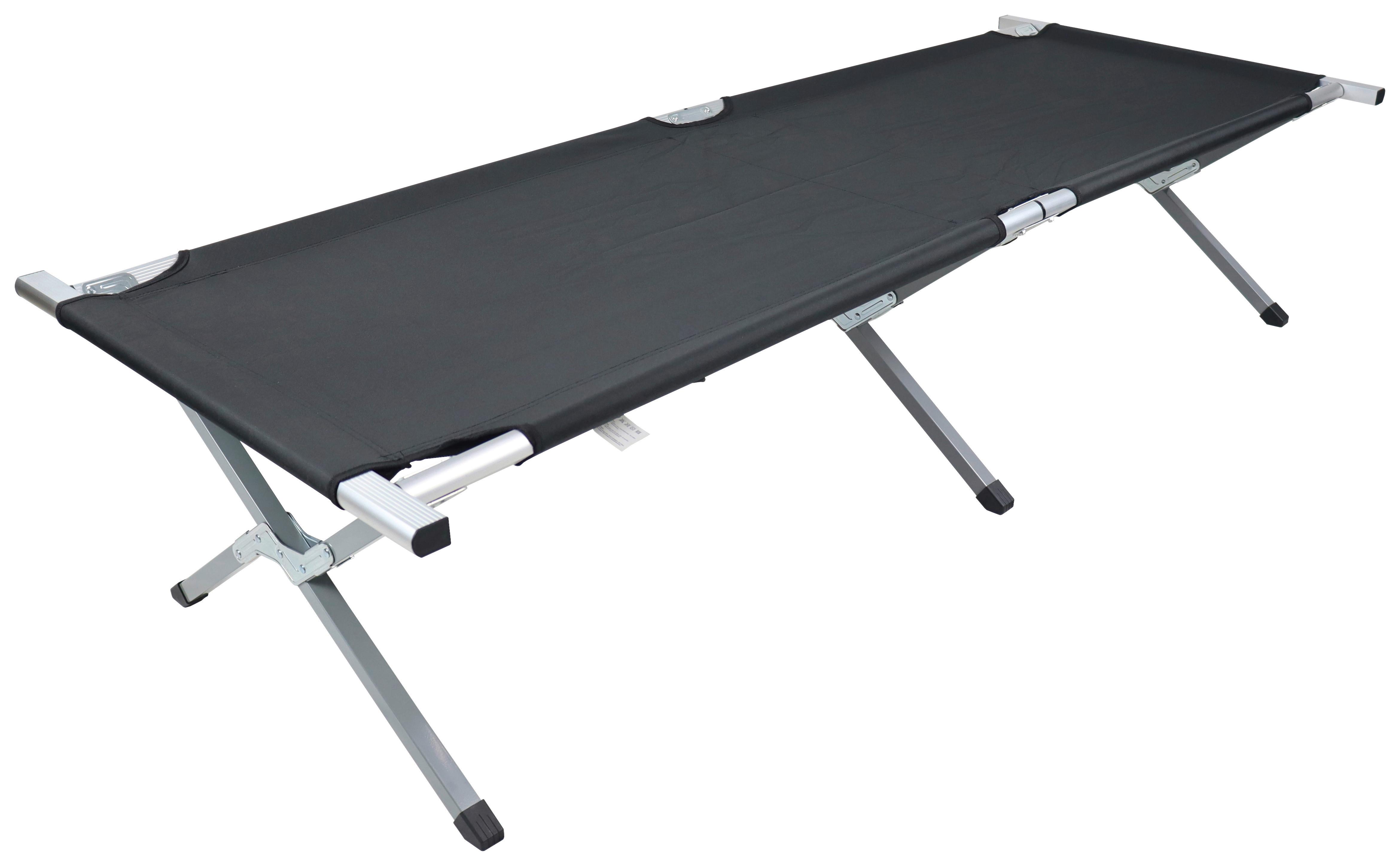 Campingbett Tosali L Schwarz B: 70 cm - Schwarz, MODERN, Textil/Metall (70/210cm) - Ambia Garden