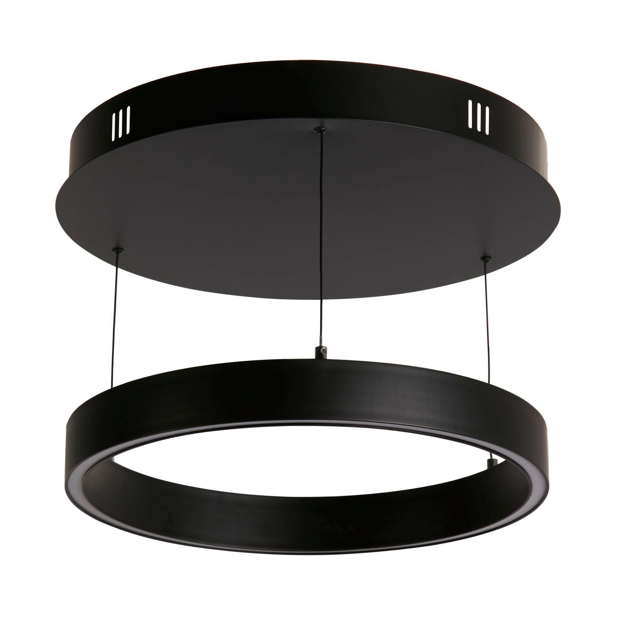Led-hängeleuchte 30410bk - Schwarz, Basics, Metall (44/12.5cm)