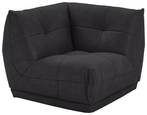 Modul Sofa Giselle Ecke B: 105 Cm Schwarz - Schwarz, Trend, Textil (105/80/105cm) - Livetastic