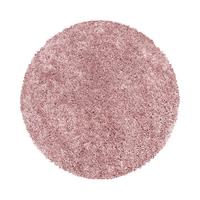 Hochflor Teppich Rosa Naturfaser Sydney Ø 80 cm - Rosa, Basics, Textil (80cm)