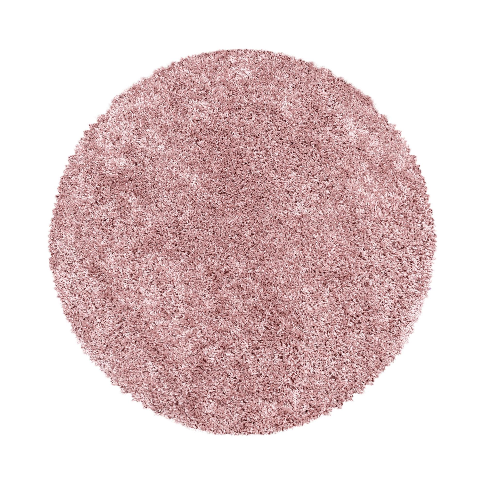 Hochflor Teppich Rosa Naturfaser Sydney Ø 80 cm