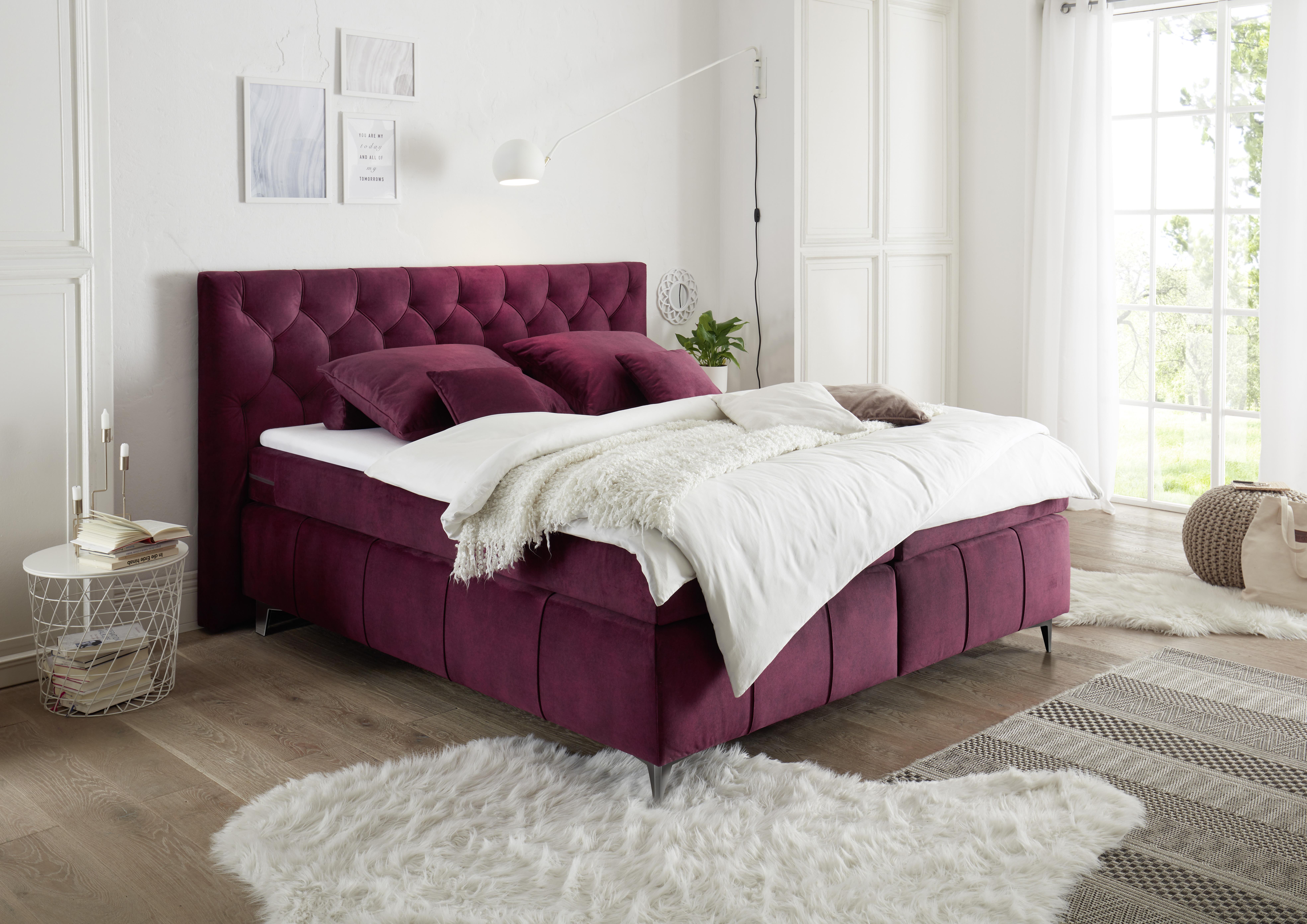Boxspring Postel Pembroke, 180x200, Antracitová - černá/antracitová, Basics, kompozitní dřevo/textil (180/200cm) - MID.YOU