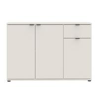 Komoda Ganymede, piesková, š: 120 cm - čierna/piesková, Modern, kov/kompozitné drevo (119,8/82,3/34,1cm)