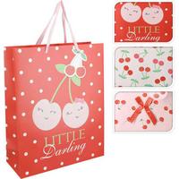 Geschenktasche Sandy - Rot/Rosa, Basics, Karton (23/18/10cm)