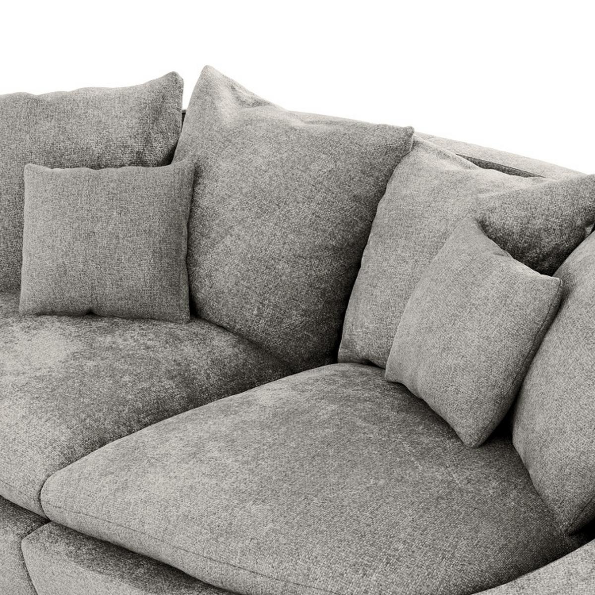 Bigsofa Maui, Dunkelgrau B: 280 Cm - Dunkelgrau/Schwarz, MODERN, Textil (280/87/131cm) - Trendmanufaktur