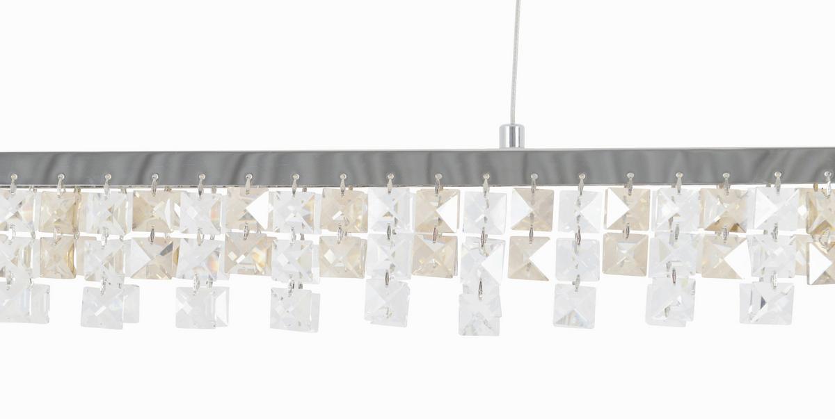 Led-hängeleuchte Diamonds 7049742 Diamonds - Chromfarben, Design, Glas/Metall (80/8/120cm) - Näve