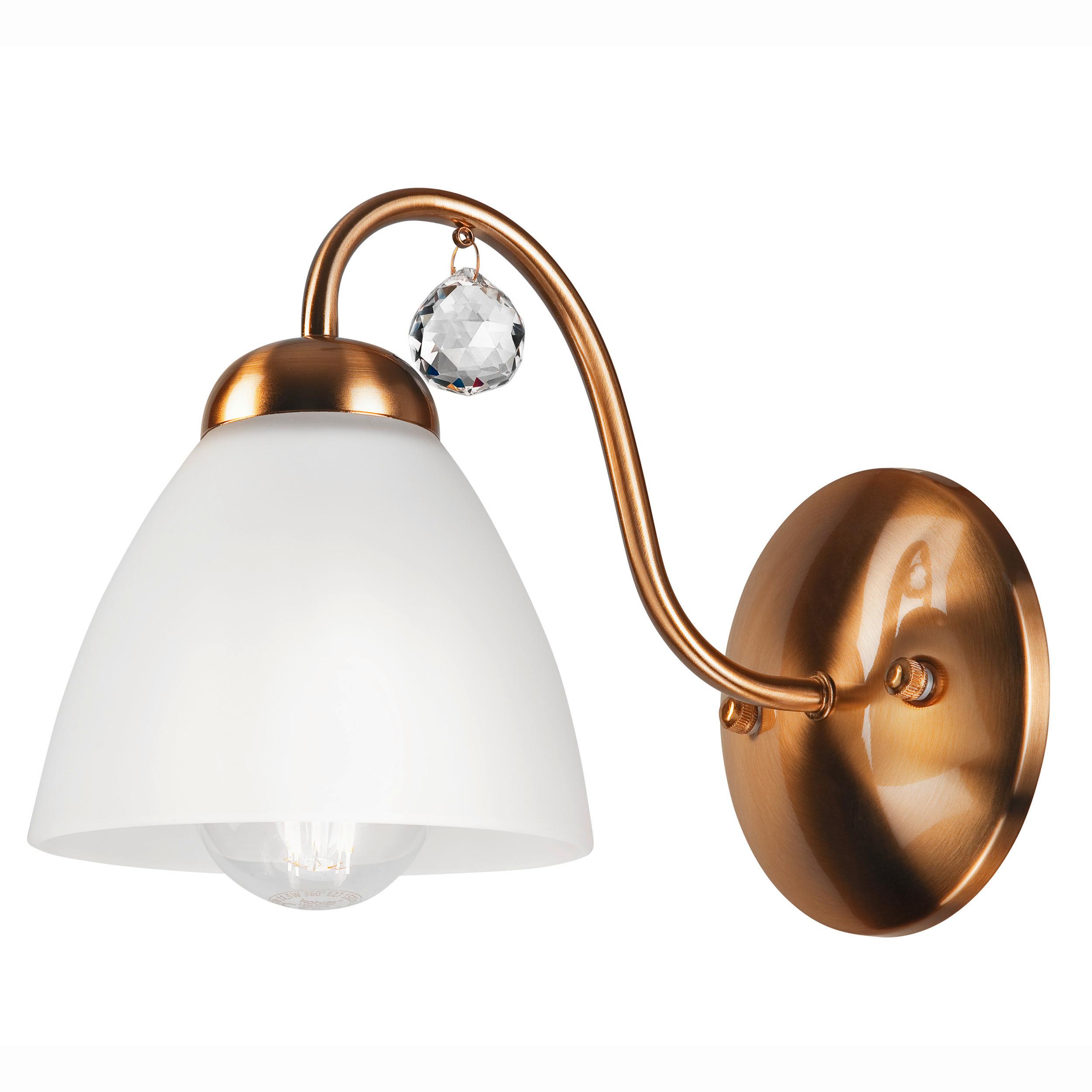 Wandleuchte Miranda Goldfarben D: 20 cm - Goldfarben, KONVENTIONELL, Glas (20/14cm)