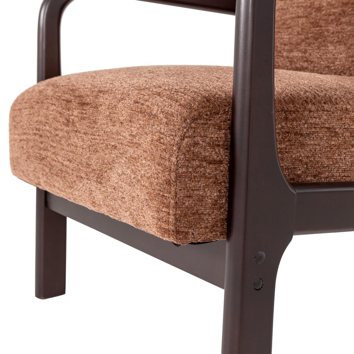 Sessel Mark Braun/Dunkelbraun B: 67cm - Dunkelbraun/Braun, MODERN, Holzwerkstoff/Textil (67/75/82cm) - Livetastic