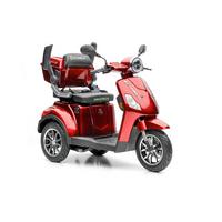 E-Seniorenmobil YOGI-IQ Blei-Akku, 3-Rad, 1000W - Rot, Basics, Kunststoff/Metall (152/67/102cm)