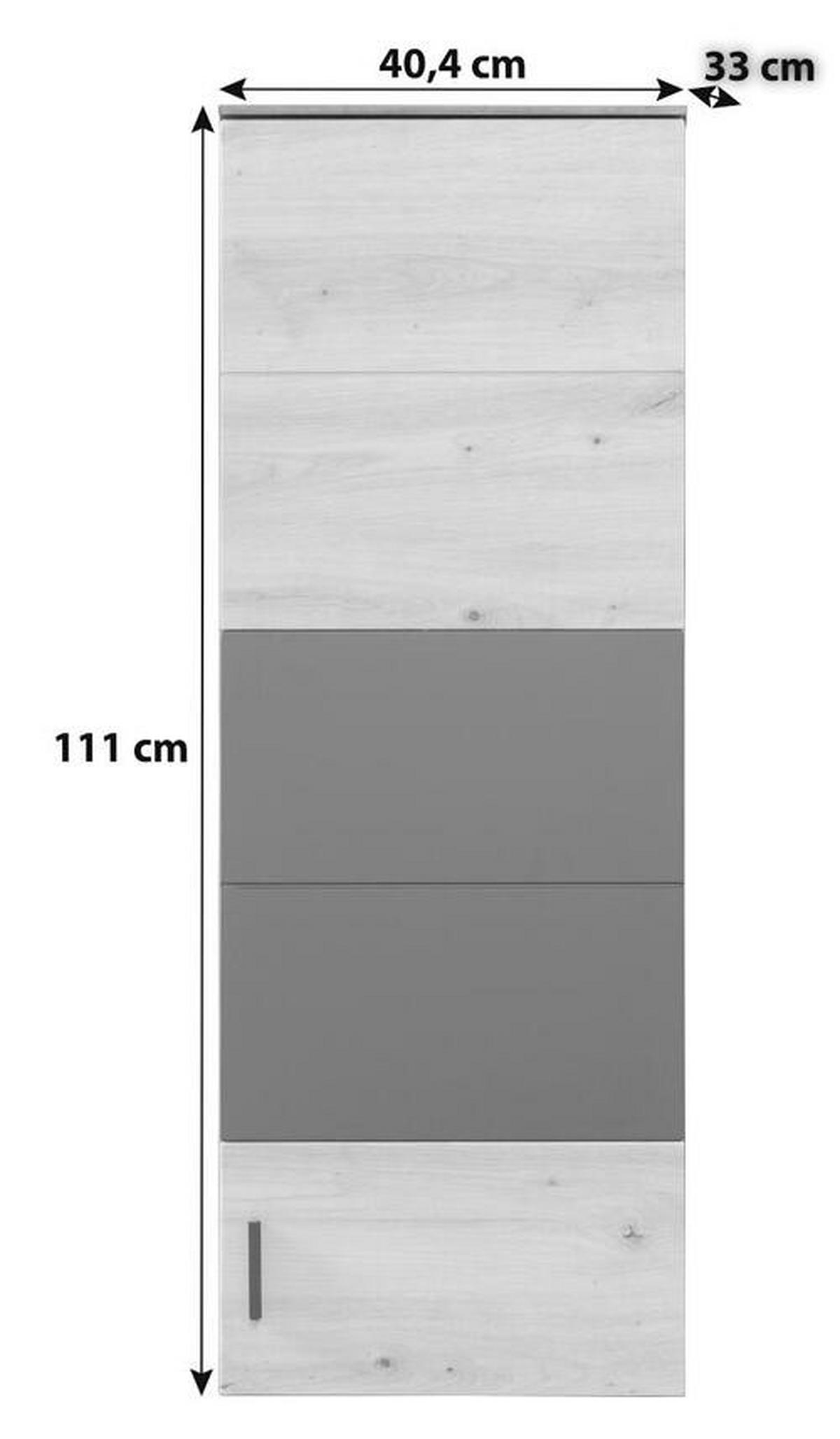 Hängeschrank Tonale B: 40,4 Cm Eiche Dekor/grau - Eichefarben/Grau, MODERN, Holzwerkstoff (40,4/111/33cm)