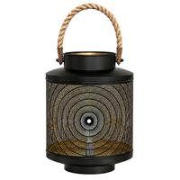 LATERNE Ilse - Goldfarben/Schwarz, KONVENTIONELL, Metall (22/30cm) - Luca Bessoni