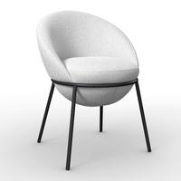 STOLIČKA S PODRÚČKAMI ZOA - čierna/krémová, Modern, kov/drevo (57/85/61cm) - Bessagi Home