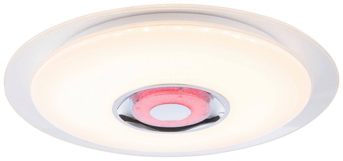 Led-deckenleuchte Ø 47,5 Cm Mit Farbwechsler Und Bluetooth - Opal/Weiß, MODERN, Kunststoff/Metall (47,5/5,7cm)