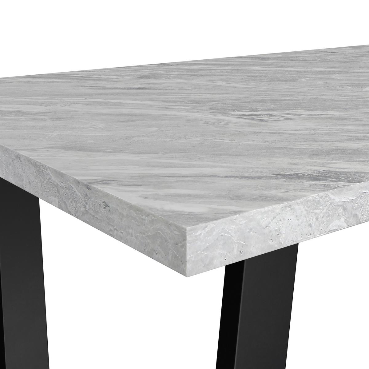 Esstisch Melbourne 140x90cm Grau - Schwarz/Grau, MODERN, Holzwerkstoff/Metall (140/75/90cm)