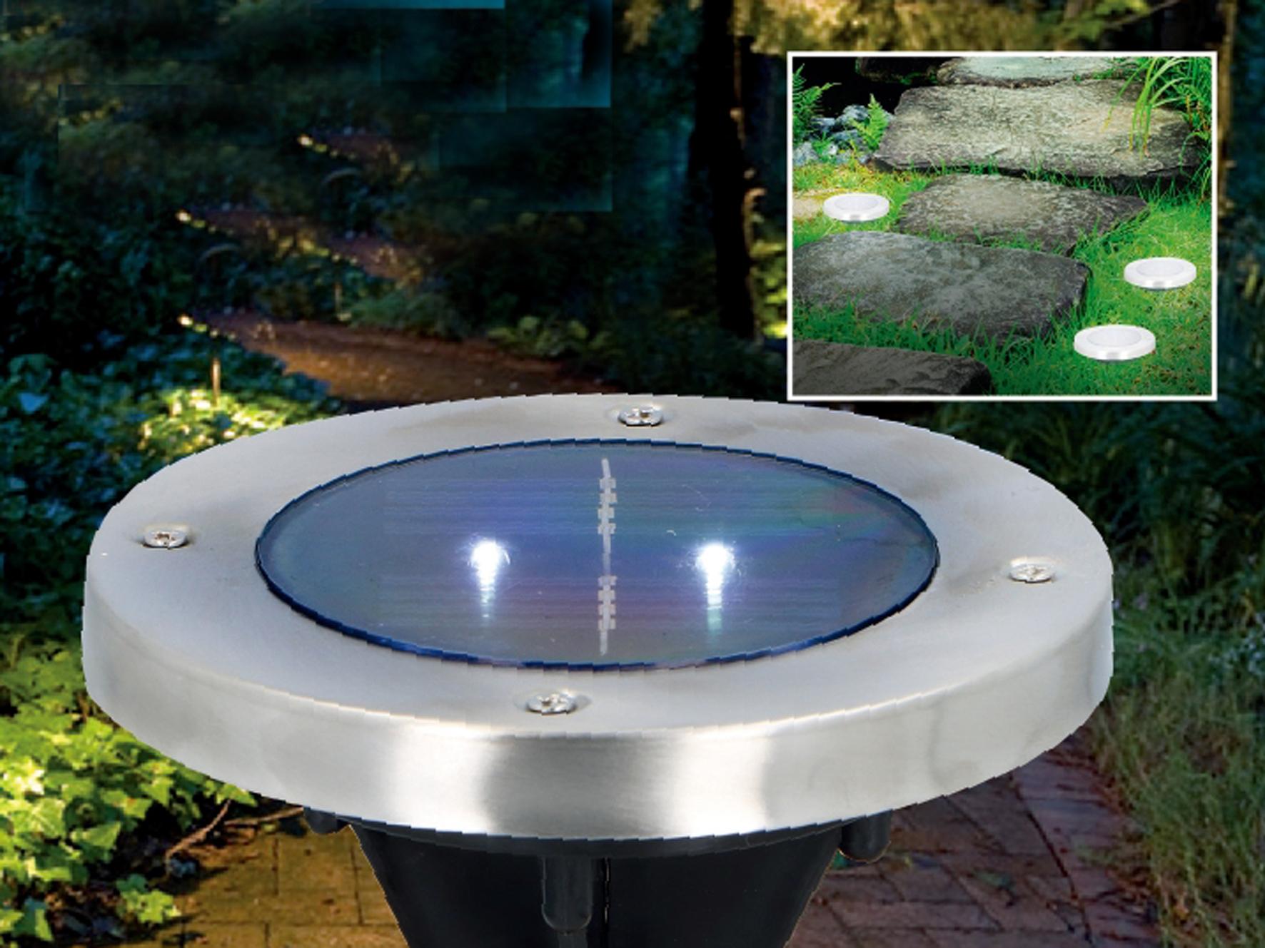 Solární Svítidlo Erdi 2 Led, 4 Ks/bal., 12/13cm - barvy nerez oceli, kov (12/13cm) - Modern Living
