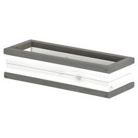 Blumenkasten A031.006.09 - Weiß/Grau, KONVENTIONELL, Holz (54/11,5/19cm) - Ambia Garden