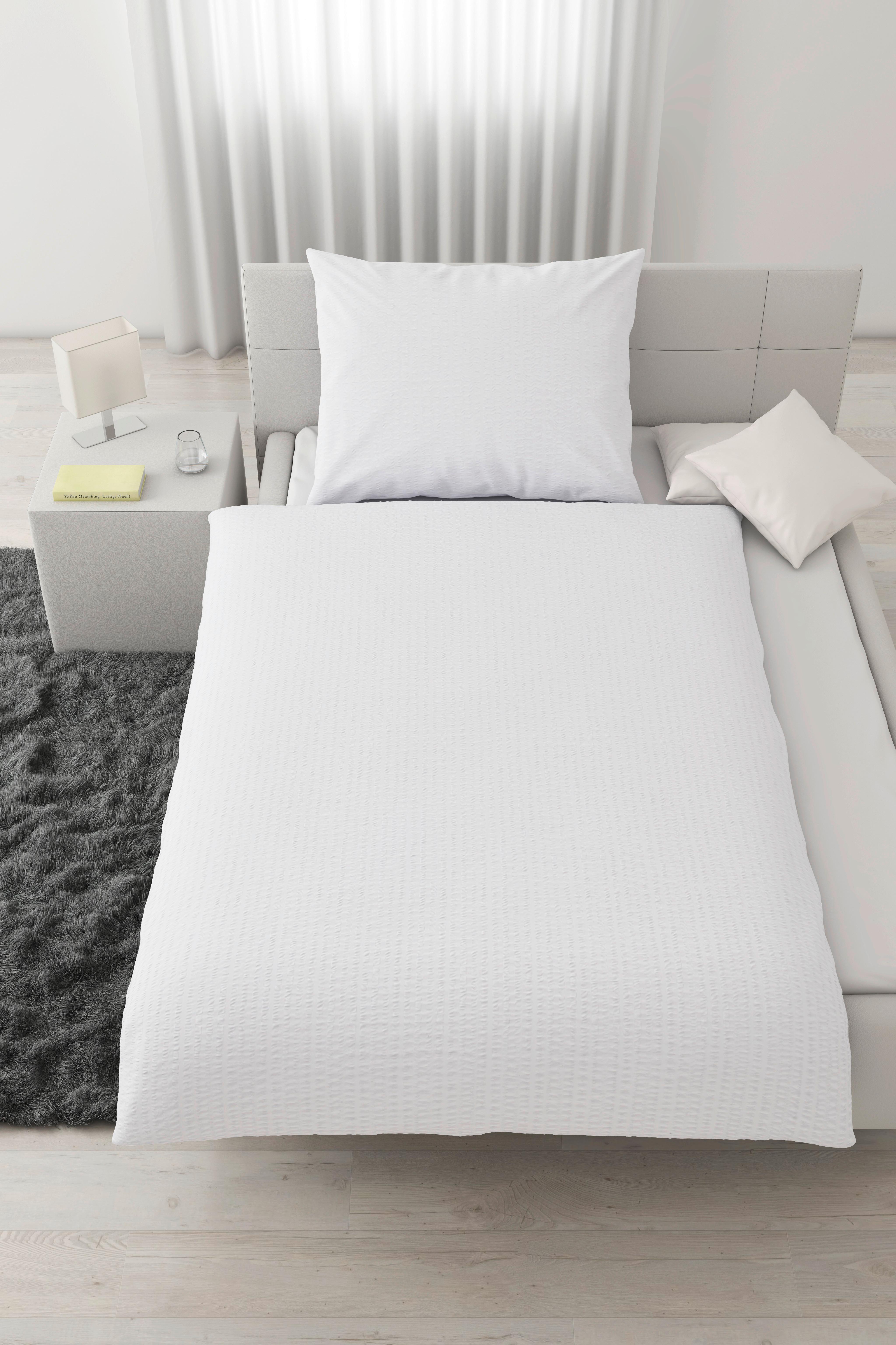 Povlečení Gisela, 70/90 140/200cm - bílá, textil (140/200cm) - Modern Living