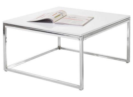 Couchtisch Reno B: 70cm Weiß/Silberfarben - Silberfarben/Weiß, Design, Holzwerkstoff/Metall (70/40/70cm) - Livetastic Couchtisch Reno B: 70cm Weiß/Silberfarben - Silberfarben/Weiß, Design, Holzwerkstoff/Metall (70/40/70cm) - Livetastic