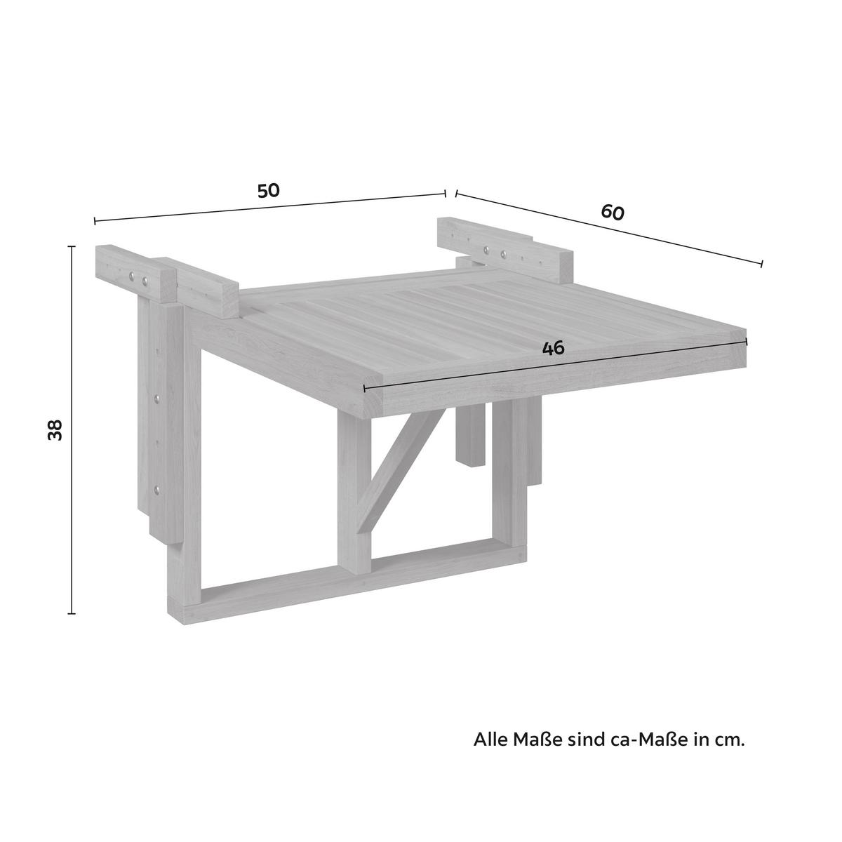 SADA NA BALKON STELLA - bílá/barvy akácie, Moderní, dřevo/textil (49,5/90/51cm) - Bessagi Garden