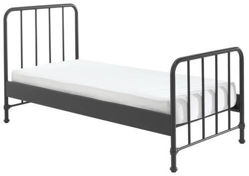 Posteľ pre deti a mládež BRONXX čierna - čierna, Modern, kov/drevo (90/200cm) - MID.YOU