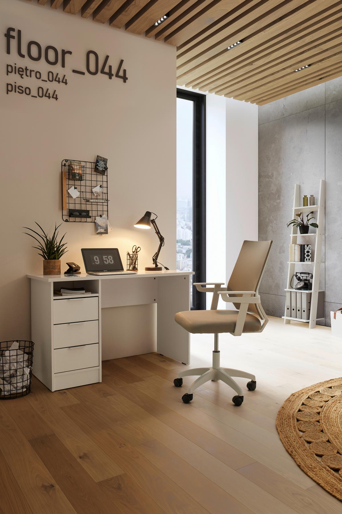 Psací stůl STUDENT - barvy chromu, Konvenční, kov/kompozitní dřevo (120/76/55cm) - Mömax