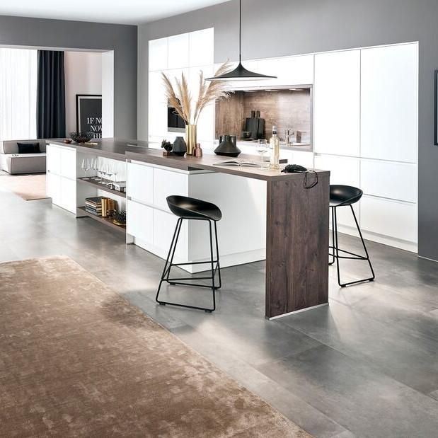 Einbauküche Ip3150 Frei Planbar Modernes Design - Eichefarben/Weiß, MODERN, Holzwerkstoff - Impuls
