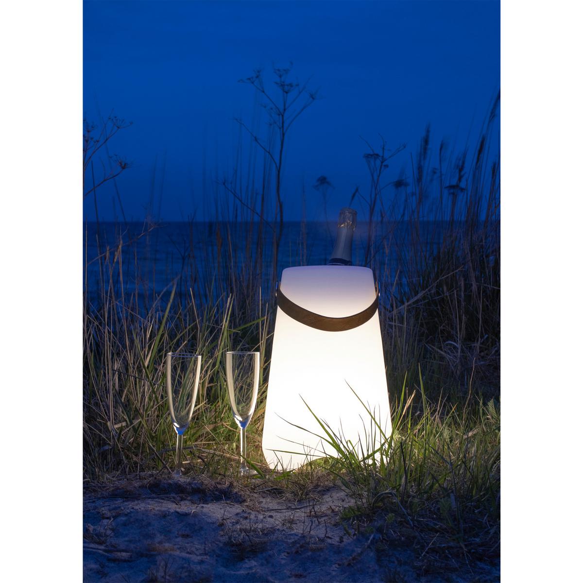 Led-dekoleuchte Bristol Led Wine Cooler - Weiß, Basics, Kunststoff (25/37,5cm)