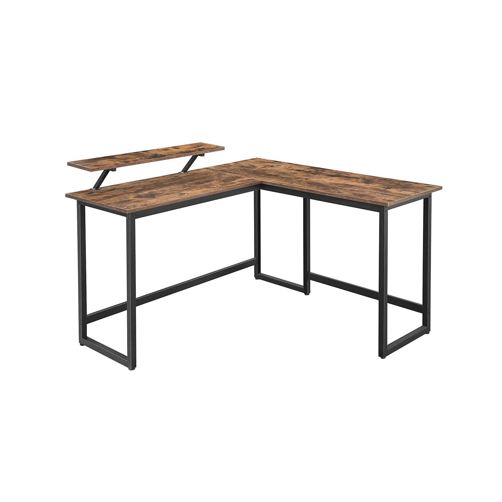 Schreibtisch Iron B:130 Cm H: 92,2 Cm Braun/schwarz - Schwarz/Braun, Basics, Holzwerkstoff/Metall (140/130/92,2cm) - Boxxx