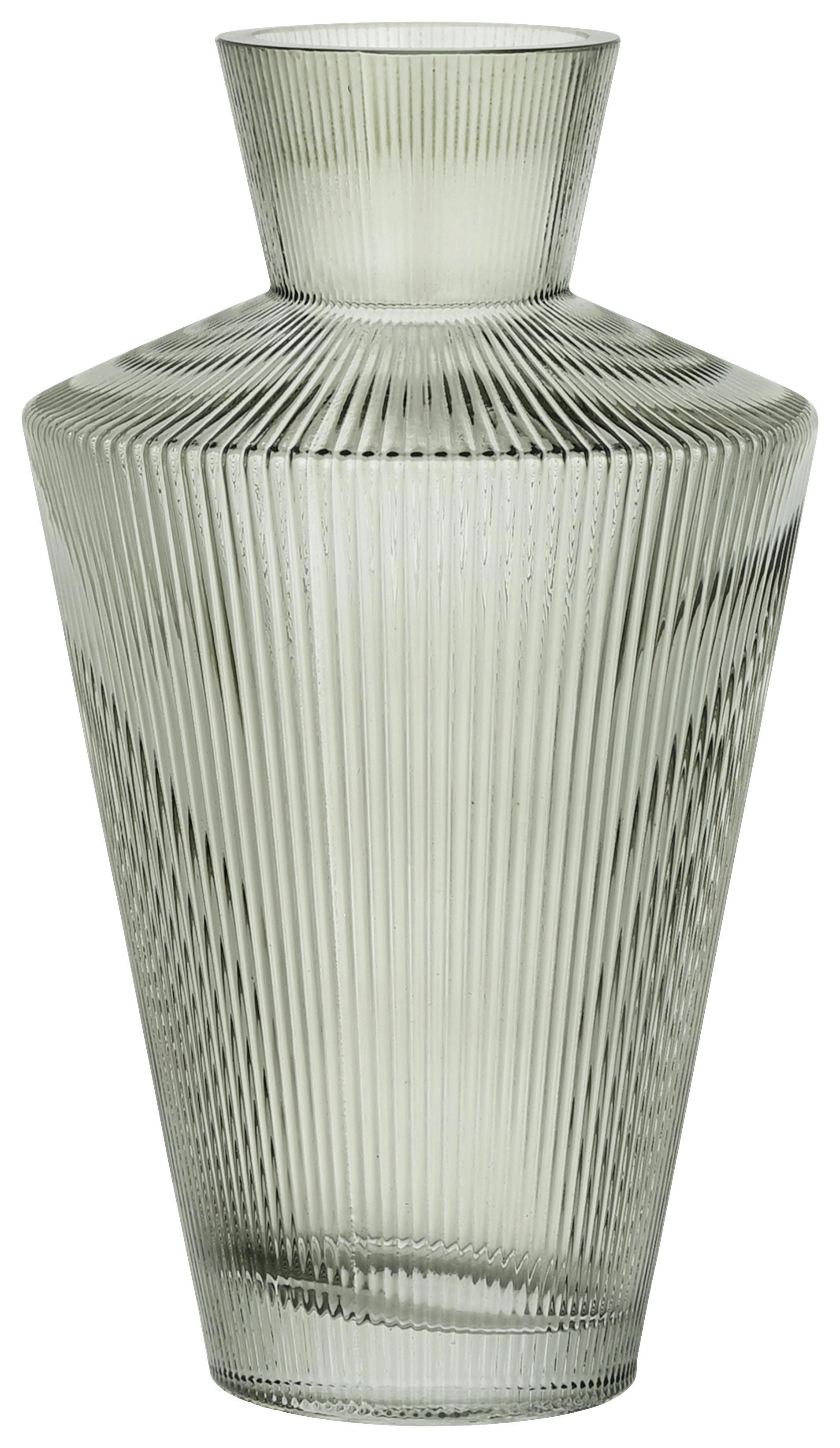 Váza MIRIAM - zelená, sklo (14,5/25,5cm) - Mömax