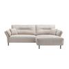 Ecksofa Piatelli Creme S: 269x172 cm - Creme/Schwarz, MODERN, Textil (269/172cm) - MID.YOU