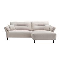 Ecksofa Piatelli Creme S: 269x172 cm - Creme/Schwarz, MODERN, Textil (269/172cm) - MID.YOU