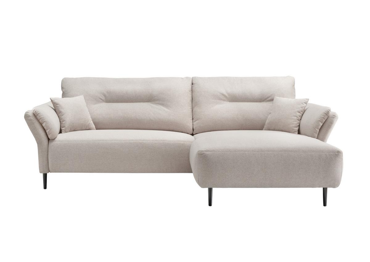 Ecksofa Piatelli Creme S: 269x172 cm - Creme/Schwarz, MODERN, Textil (269/172cm) - MID.YOU