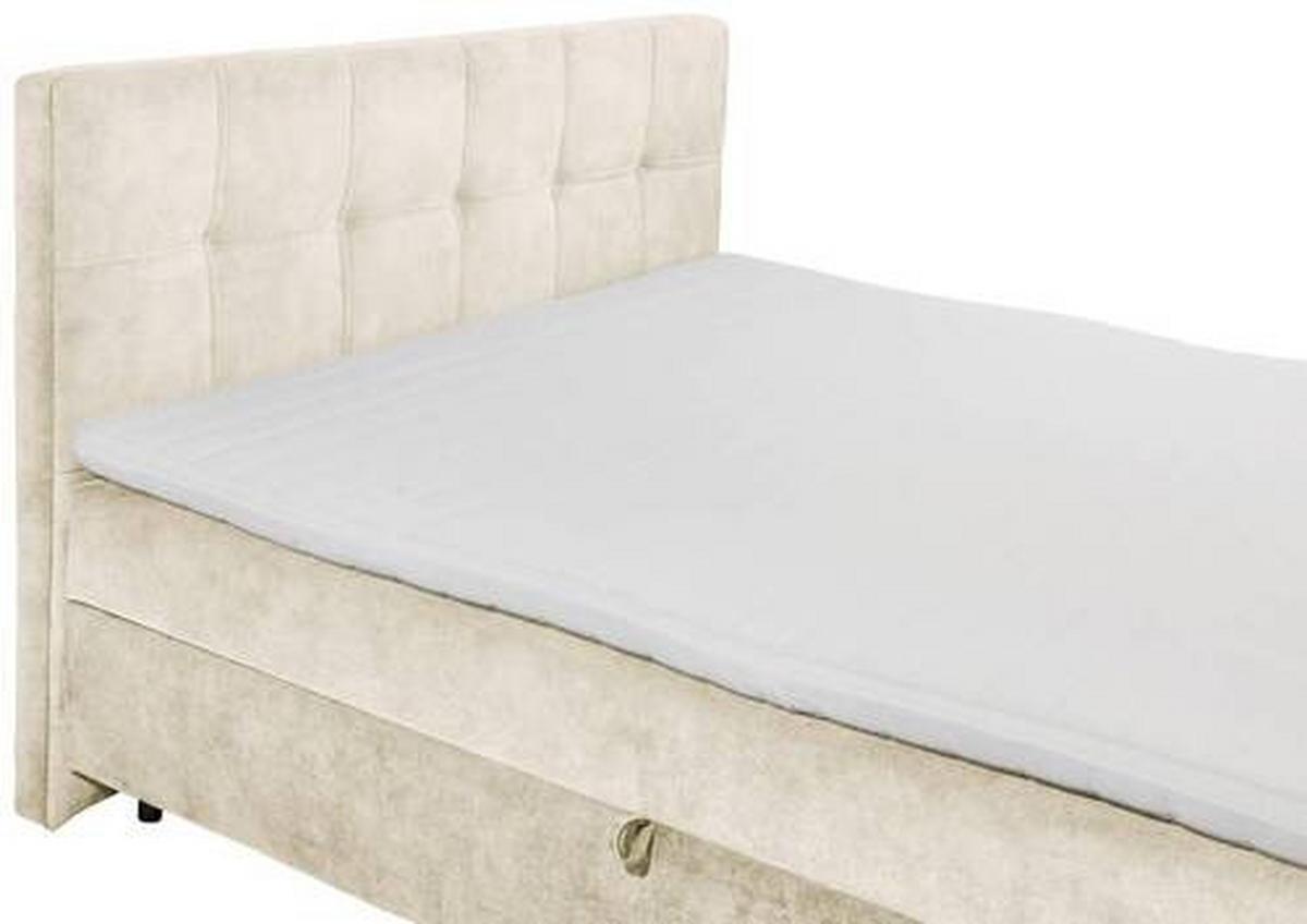 Boxbett Valetta 6 - Creme/Schwarz, MODERN, Holzwerkstoff/Textil (180/200cm) - MID.YOU