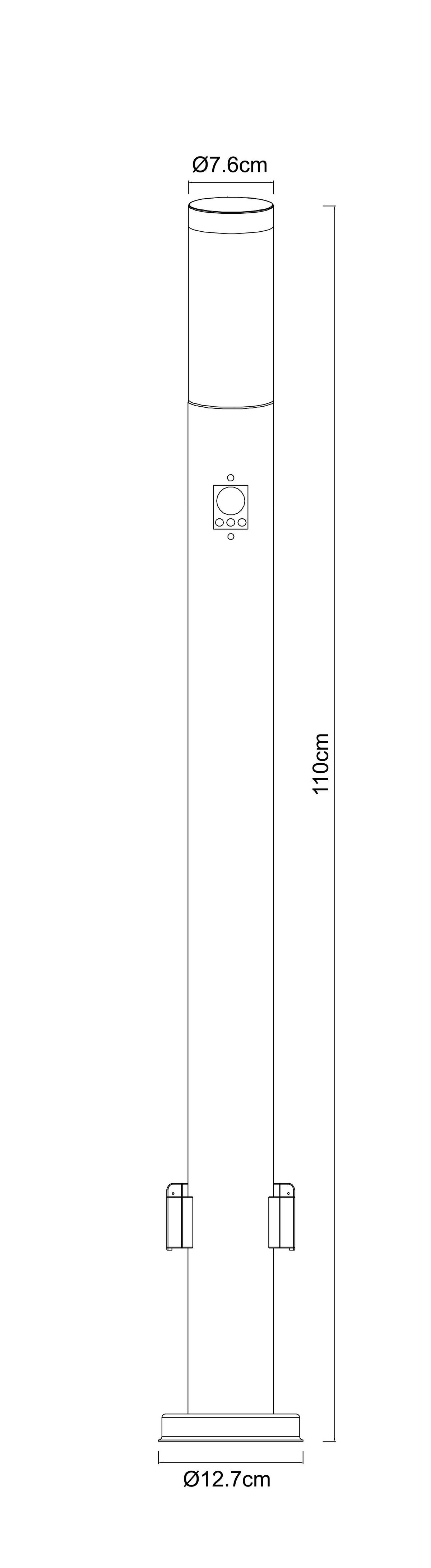 Led Außenleuchte Mit Bewegungsmelder Ksled 9 Watt - Opal, Basics, Kunststoff/Metall (12,7/110cm) - Globo
