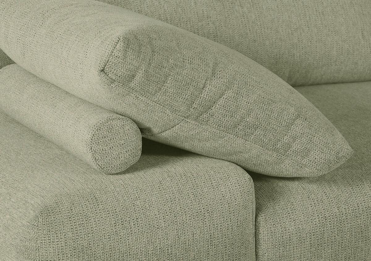 Ecksofa Bolzano - Schwarz/Grün, KONVENTIONELL, Textil (310/240cm) - MID.YOU