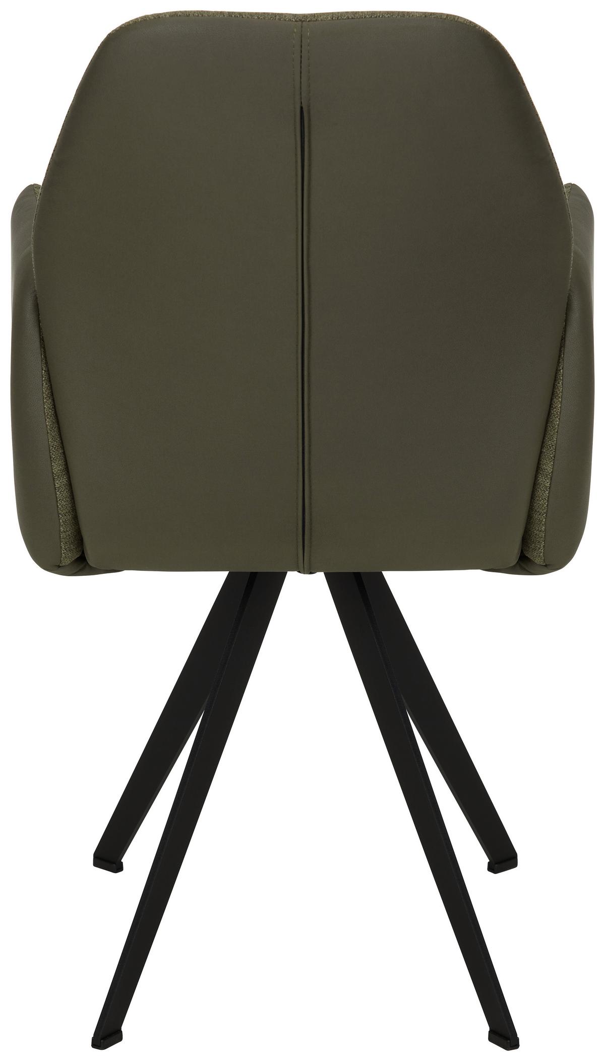 ŽIDLE S PODRUČKAMI STORM - černá/zelená, Moderní, kov/textil (57/96,5/63cm) - Premium Living